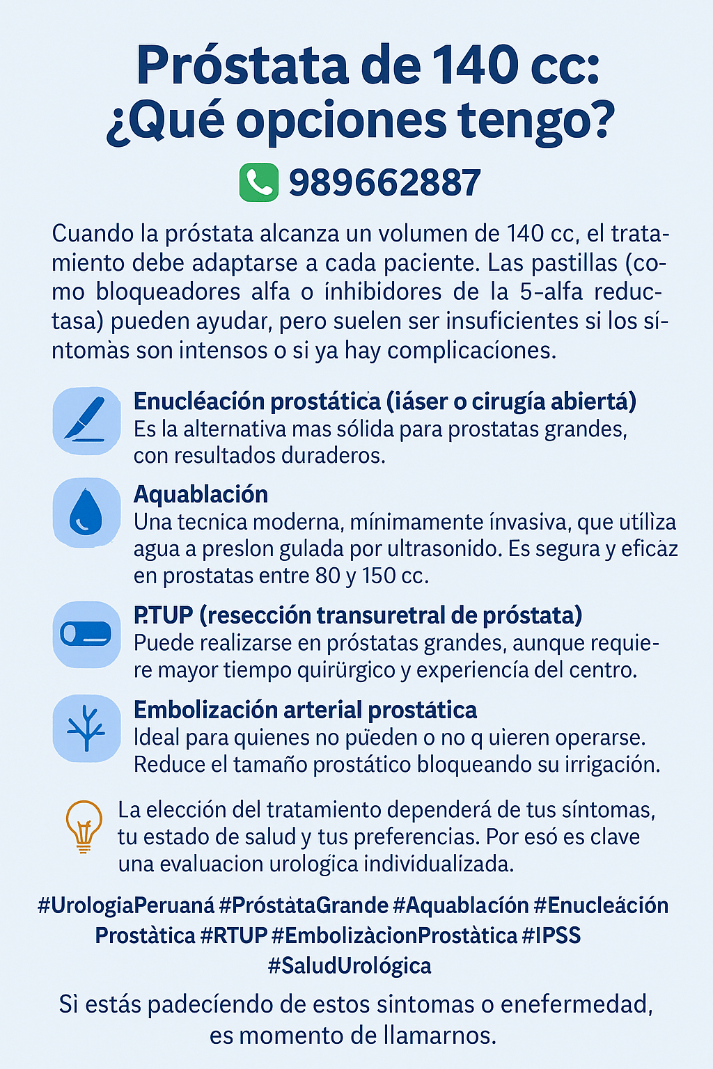 Tratamiento de la próstata agrandada de 140 cc: opciones&nbsp;efectivas