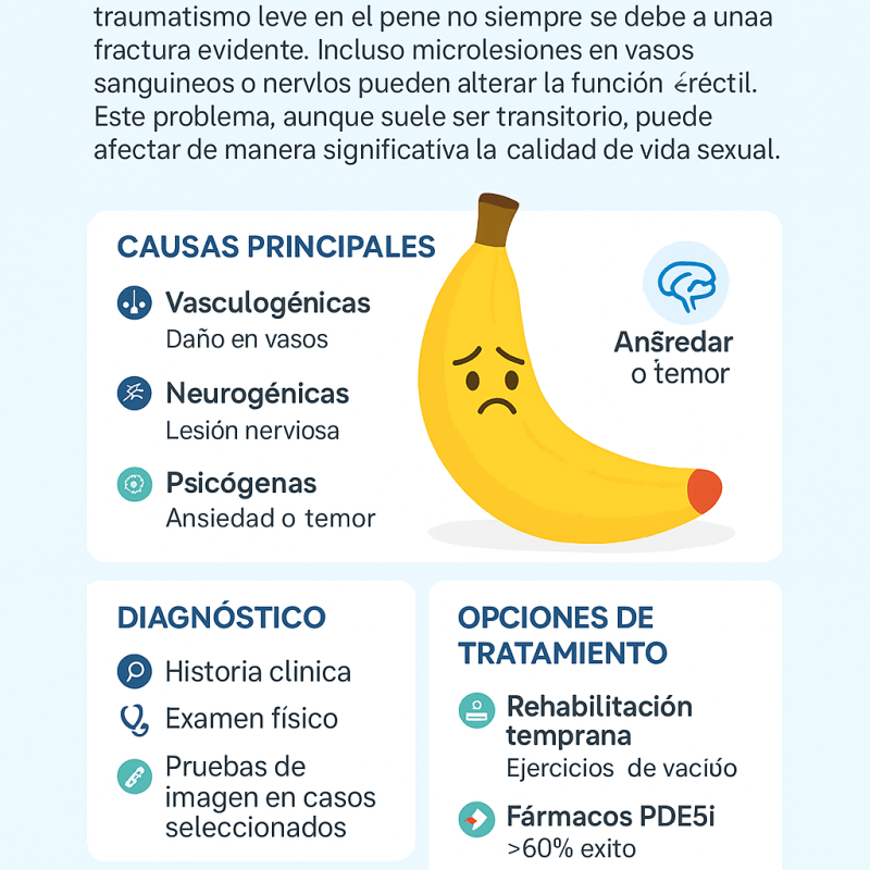 Disfunción eréctil tras trauma peneano leve: causas y&nbsp;tratamiento