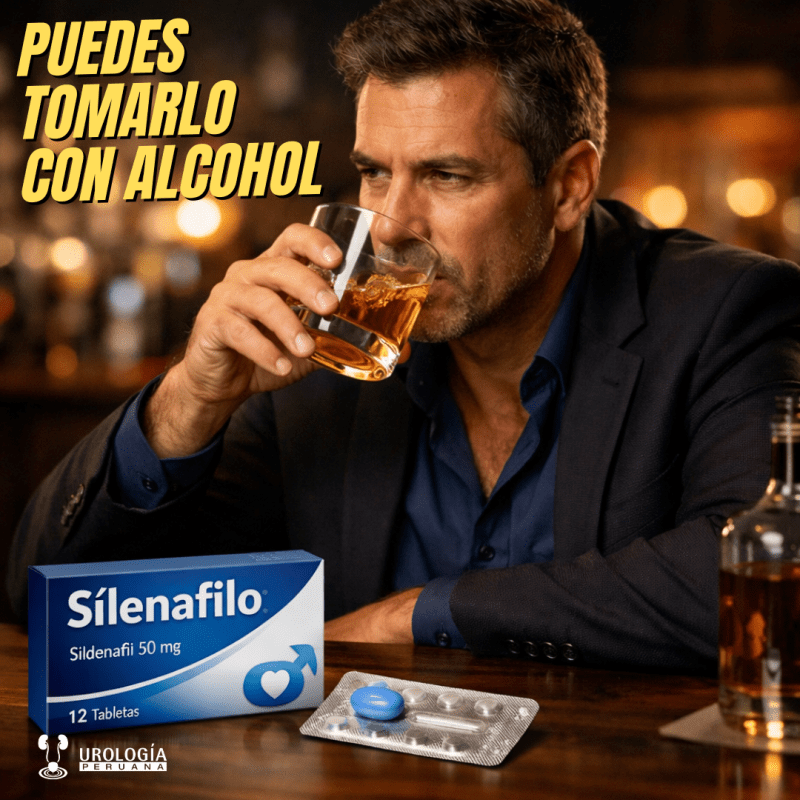 ¿Se puede tomar sildenafilo con&nbsp;alcohol?
