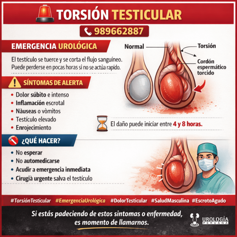 Torsión testicular: dolor agudo y emergencia&nbsp;médica