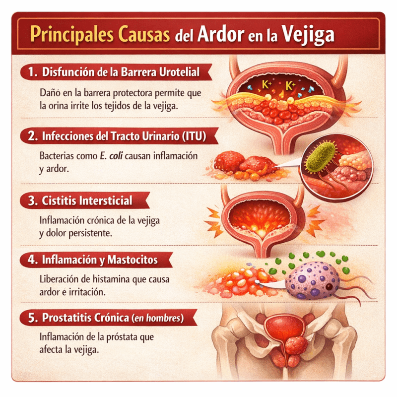 ¿Por qué siento ardor en la vejiga? Causas y soluciones para tu salud&nbsp;urinaria.