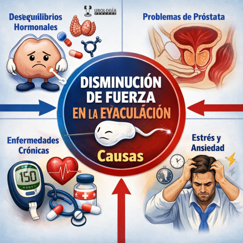 Disminución de la fuerza de la eyaculación:&nbsp;causas