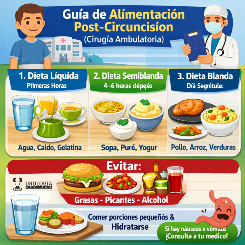 Recomendaciones de alimentación tras circuncisión (cirugía&nbsp;ambulatoria)