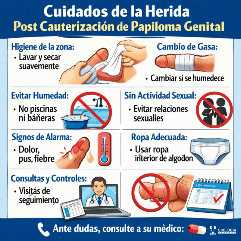 Cuidados tras cauterización de papiloma&nbsp;genital