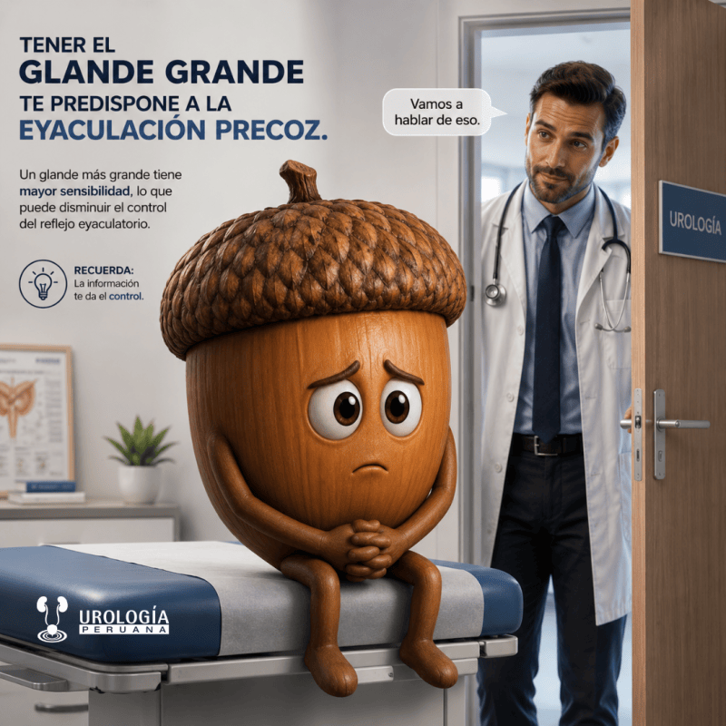 Tener el glande grande te predispone a la eyaculación&nbsp;precoz.