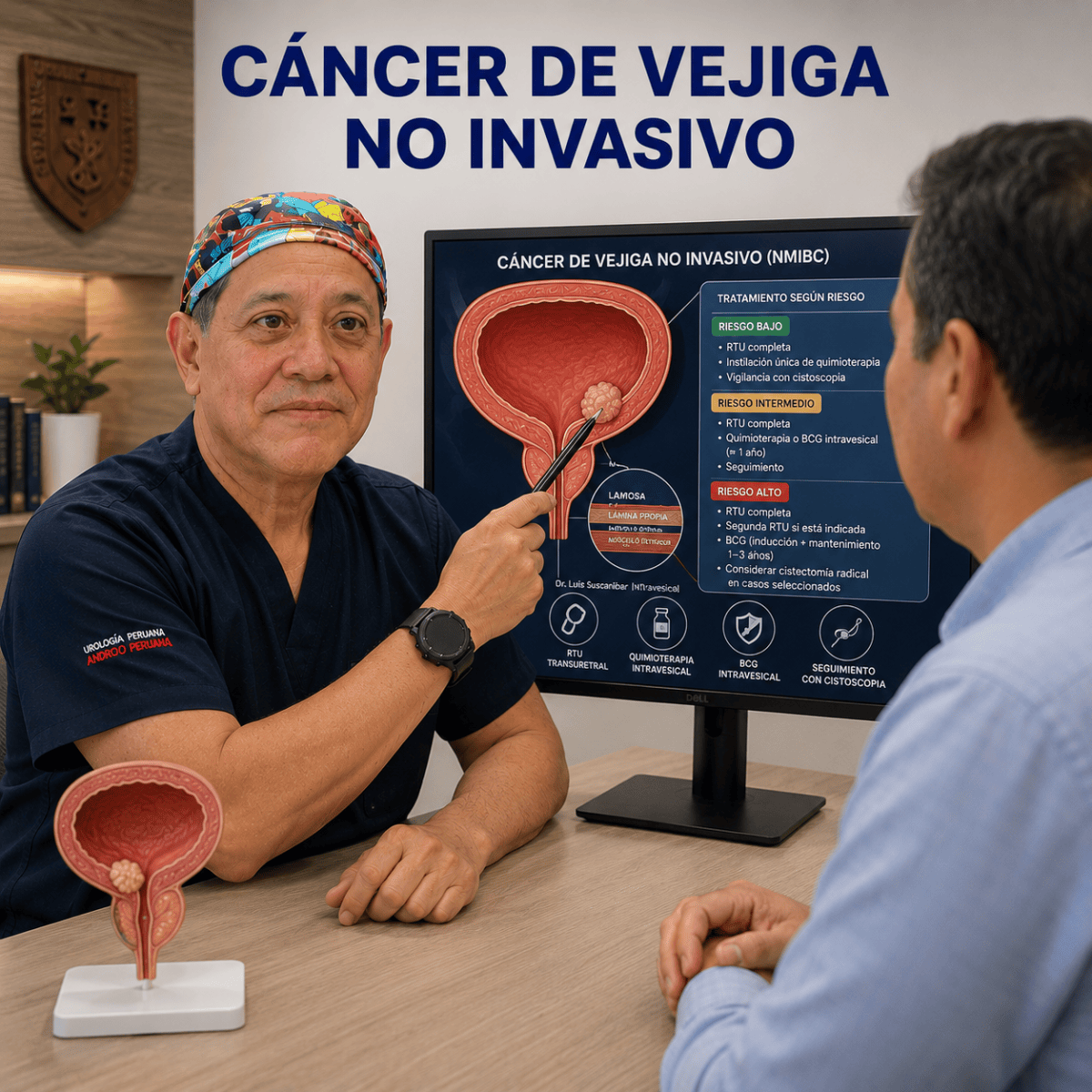 Cáncer de vejiga, no invasivo, según las&nbsp;guías