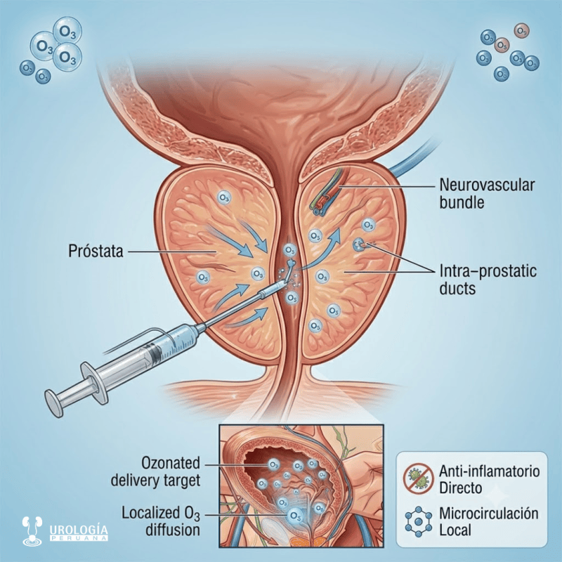 Ozonoterapia prostática: aplicación intraprostática e insuflación&nbsp;rectal